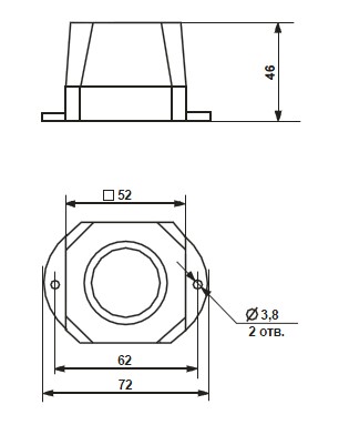 Схема габаритных размеров С-03С-12