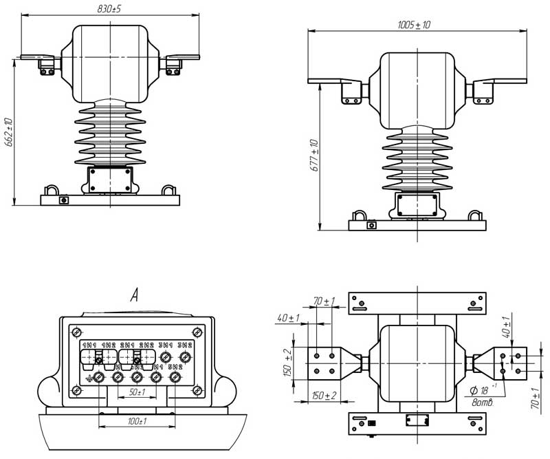 Схема 3 - Конструкция трансформатора ТОЛ-35
